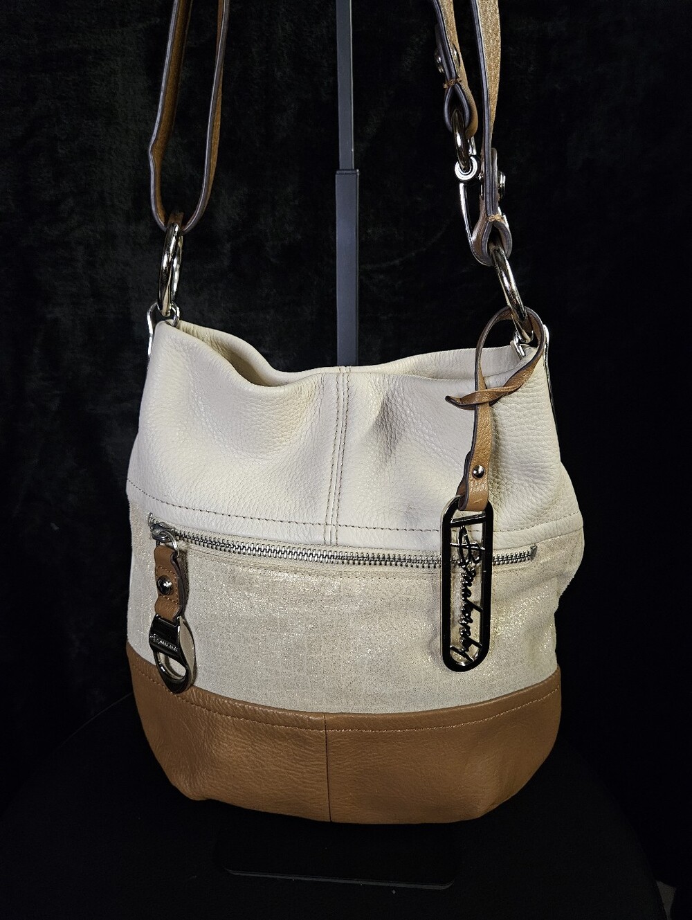 B. Makowsky Color- Block Crossbody Hobo Bag